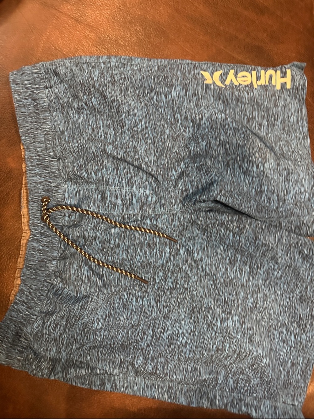 Hurley Heathered Blue Athletic Drawstring Shorts